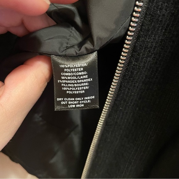 Lafayette 148 Willis Layered Down Puffer Vest Quilted Wool Layered Long Size M - Picture 5 of 9